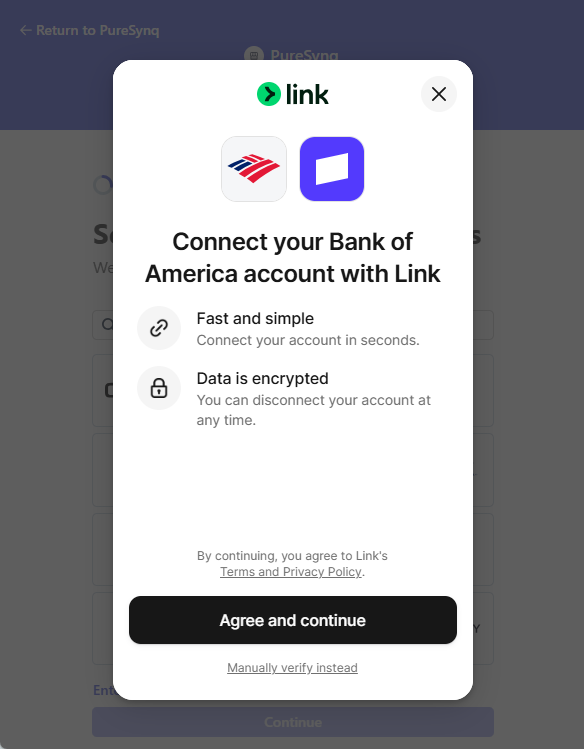 Connect your bank with Link