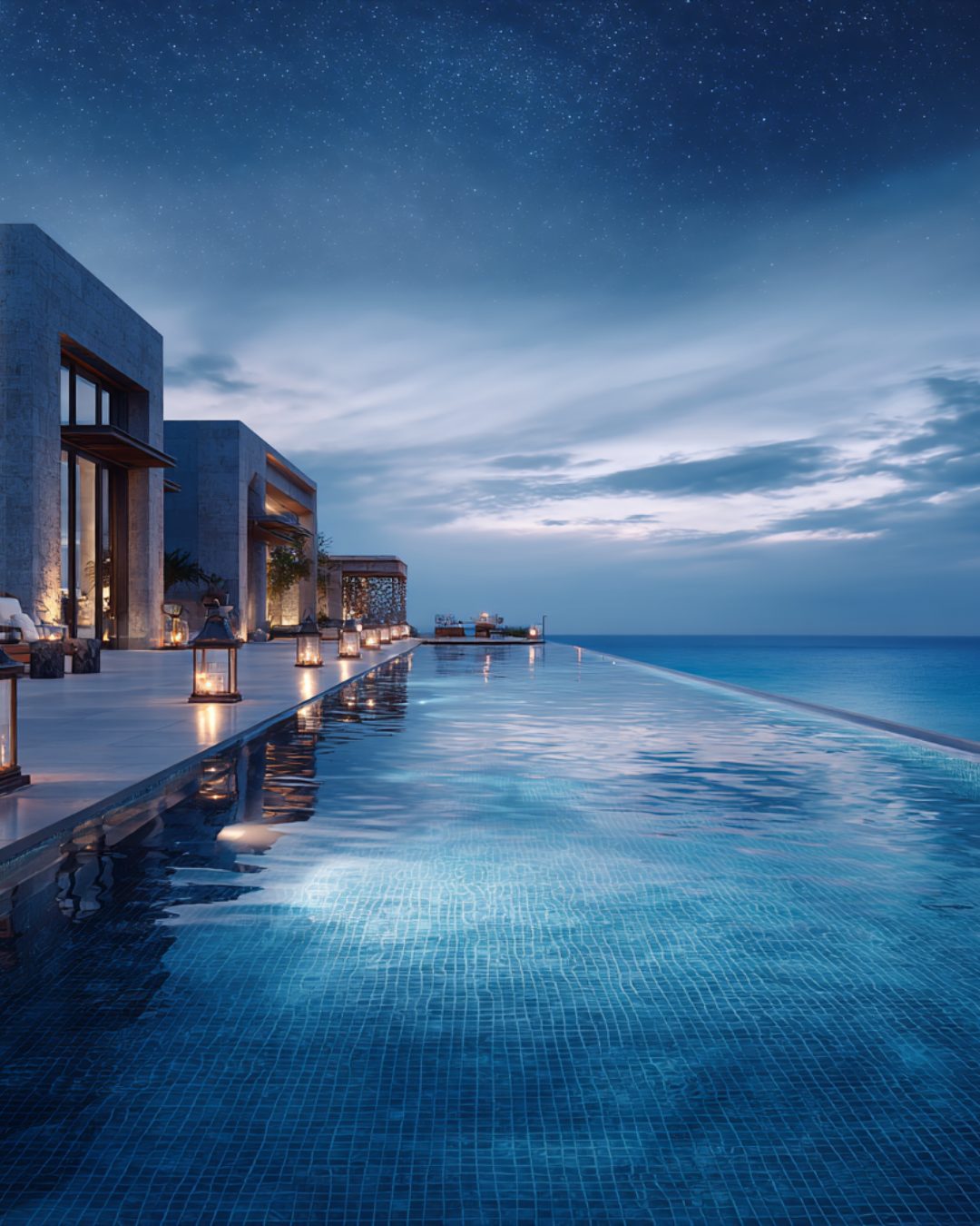 Pool at night