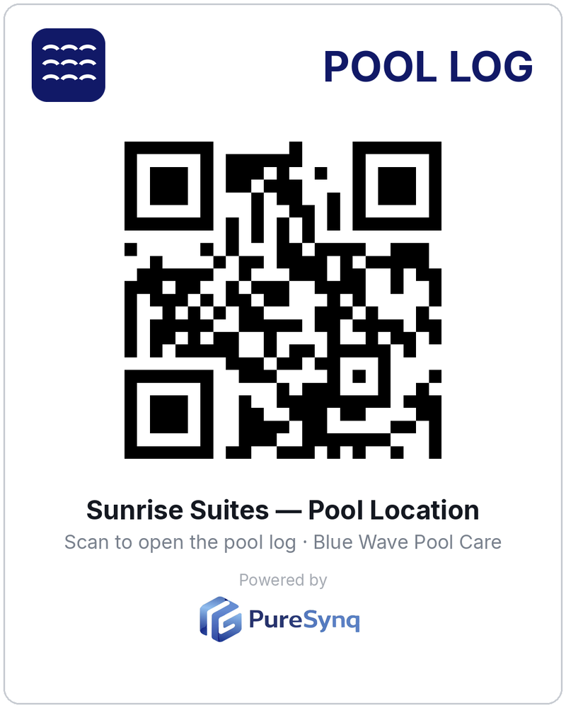 QR pool log card