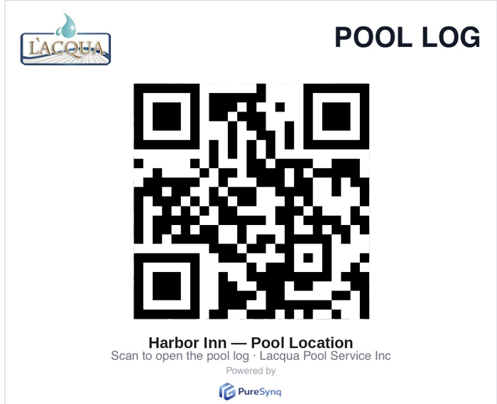 QR card for the equipment pad