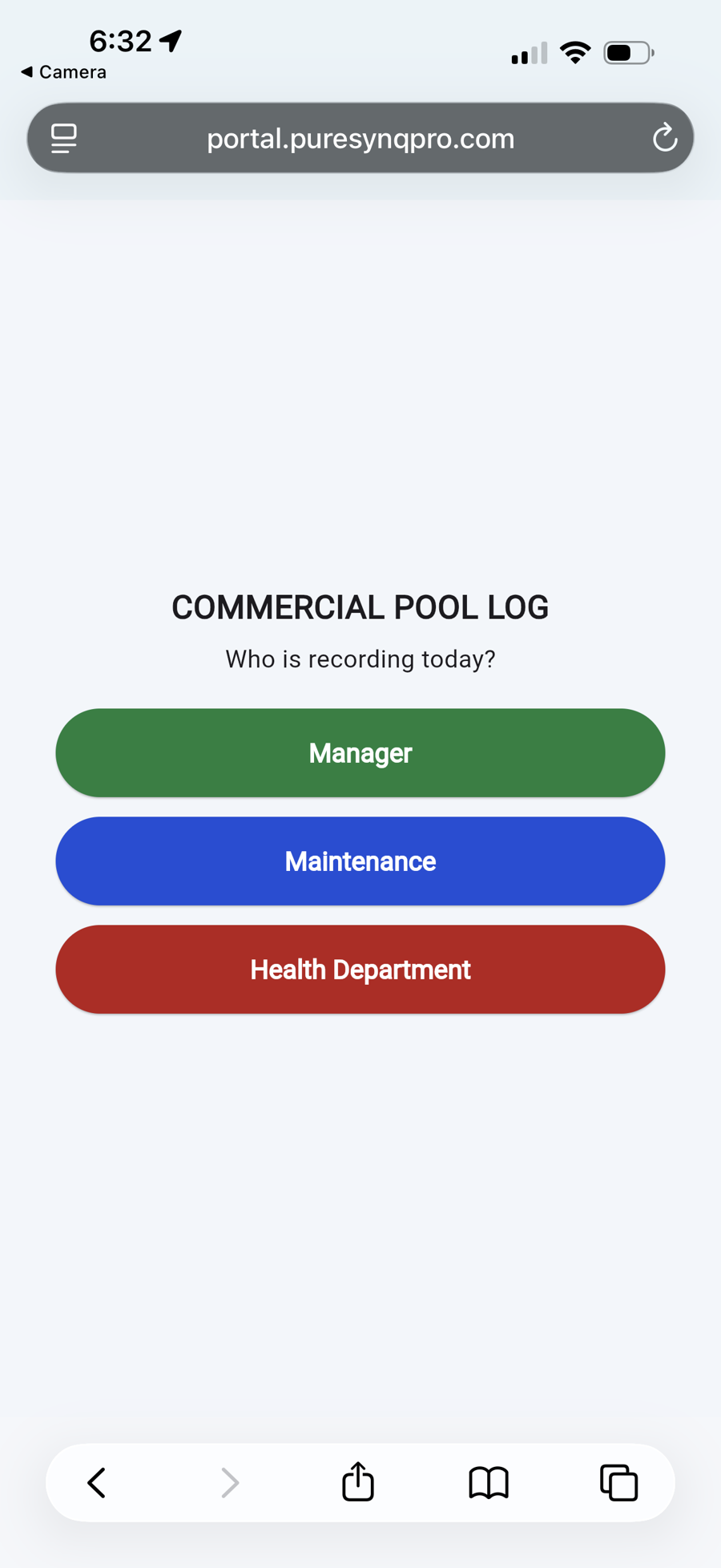 Who is recording today — role selector